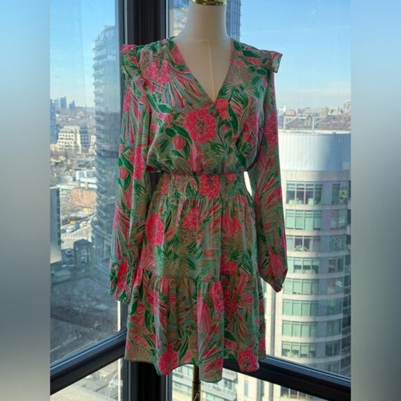 🆕 LILLY PULITZER 🧿 NWT Taviana Stretch Dress, Coming in Hot Blue Horizon, Sz 2 - Picture 4 of 16